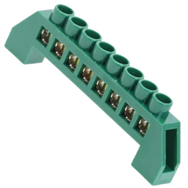 Barramento Terra Sousa 8 Pólos até 10mm² Universal - Verde